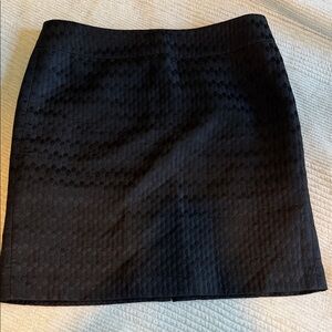 LOFT Black Textured Mini Skirt